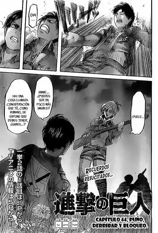 Página 1 — Shingeki no Kyojin Capítulo 44