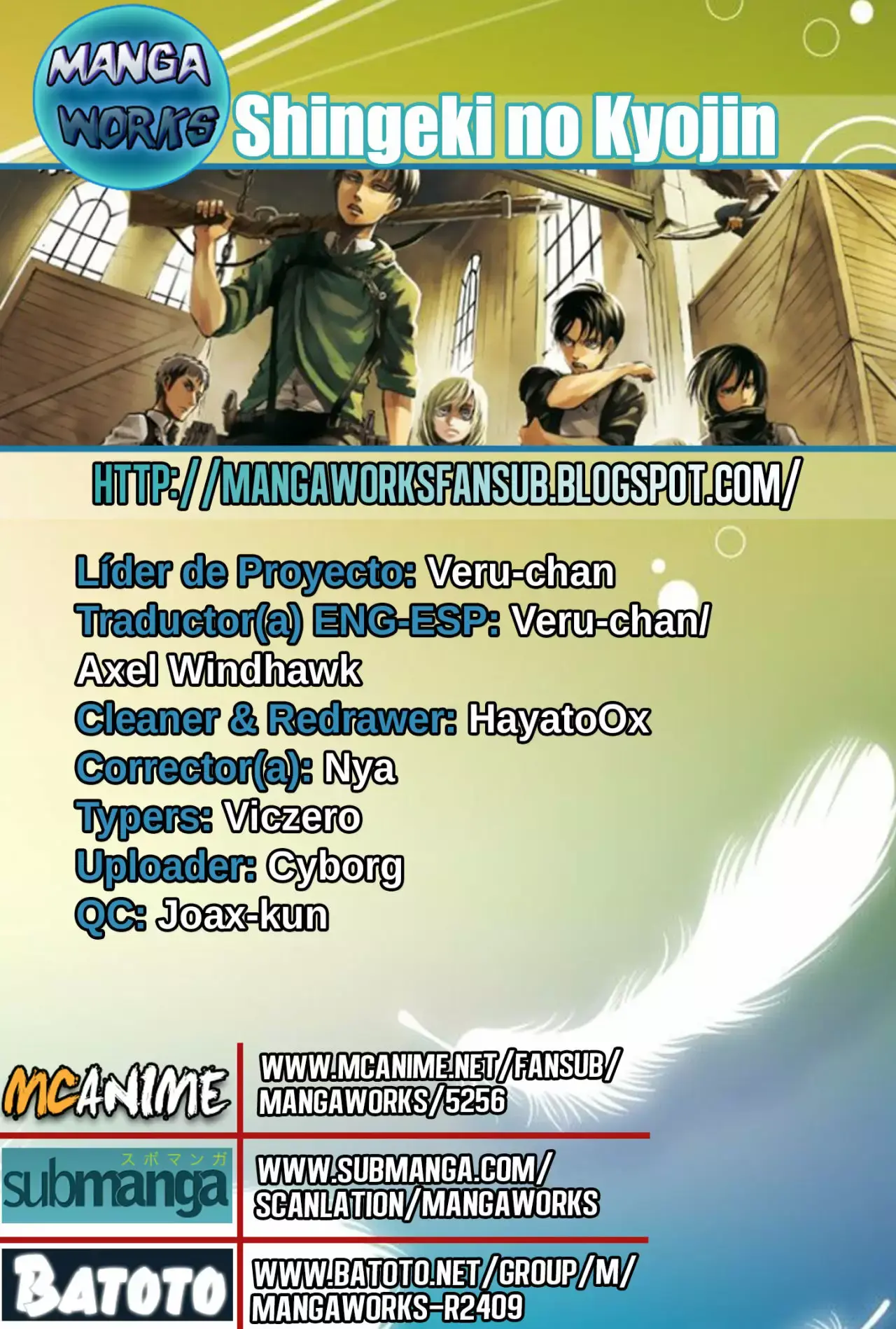 Página 1 — Shingeki no Kyojin Capítulo 61