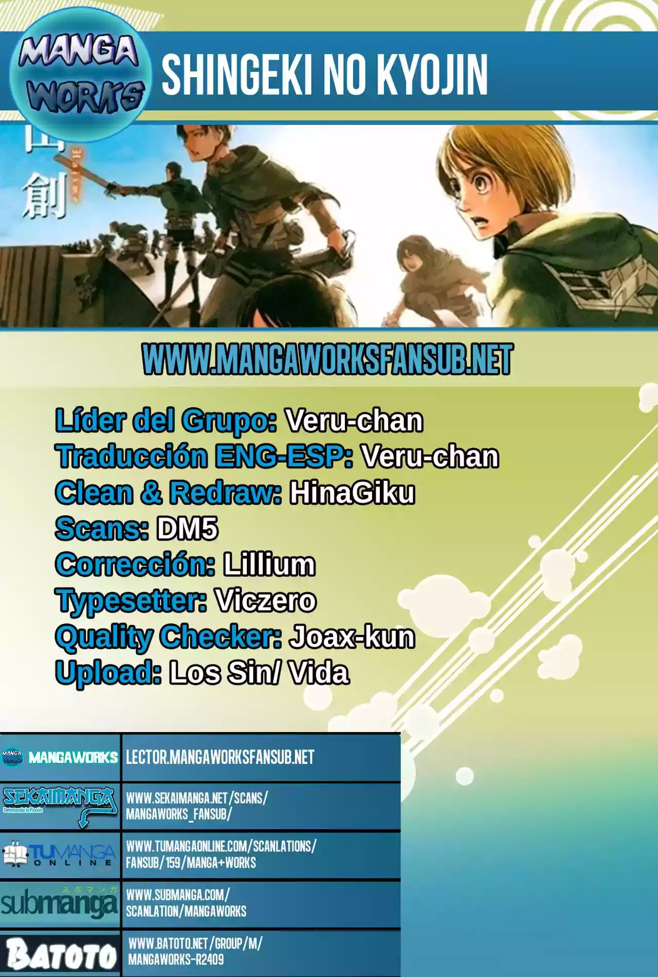 Página 1 — Shingeki no Kyojin Capítulo 74