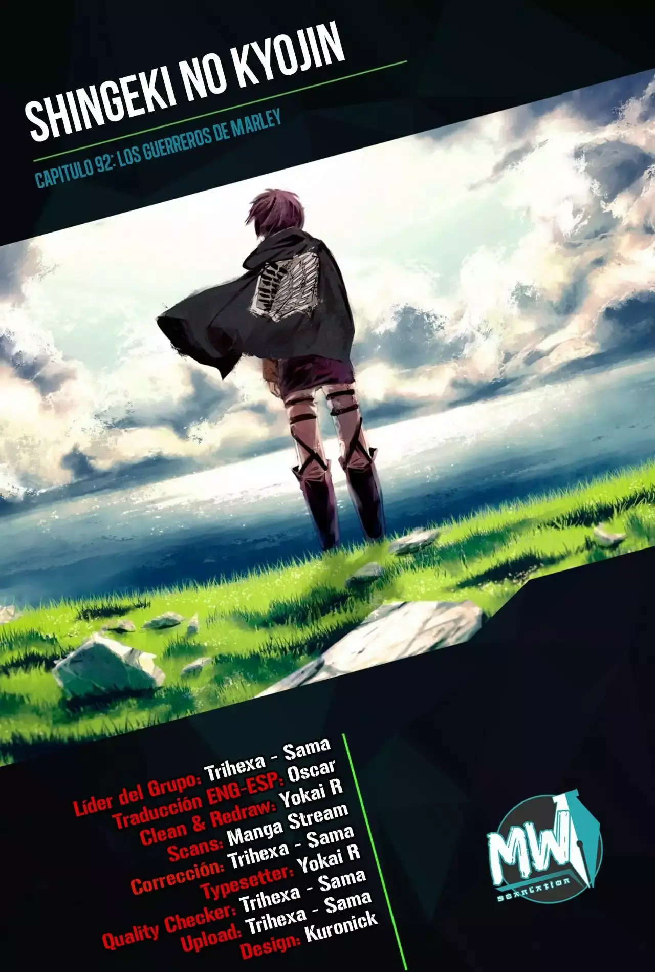 Página 1 — Shingeki no Kyojin Capítulo 92