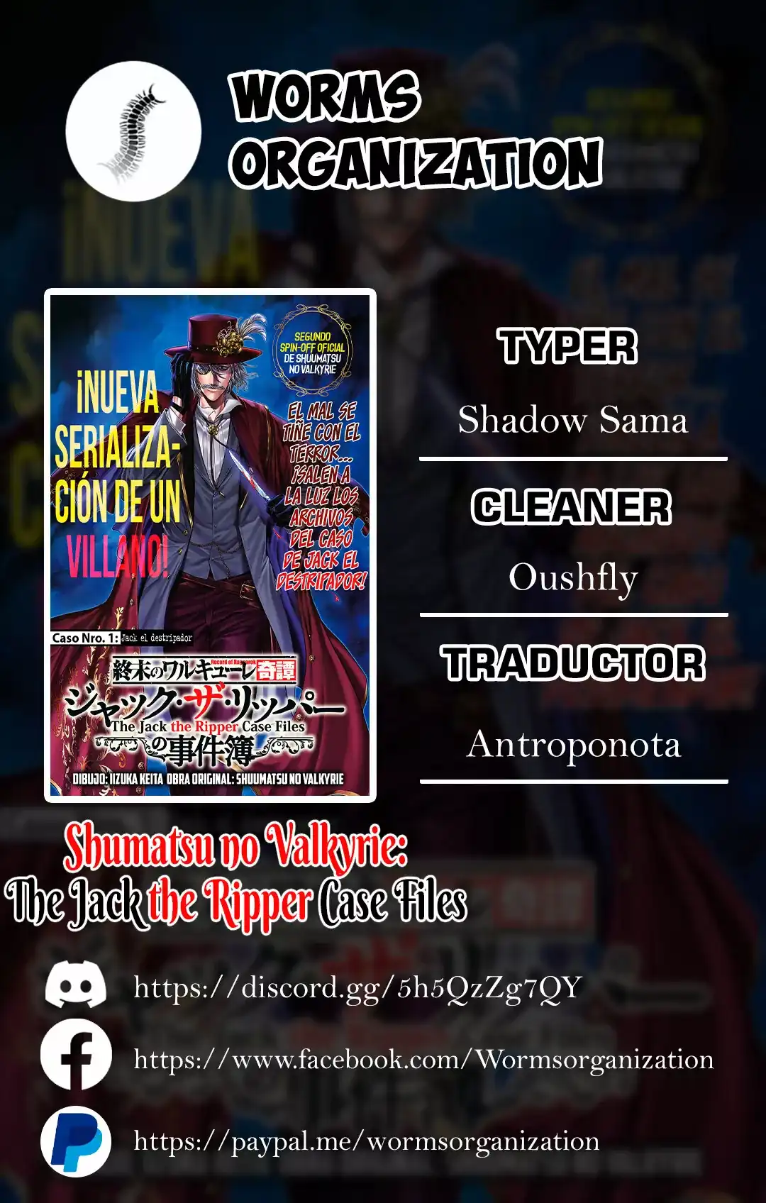 Página 1 — Shuumatsu no Valkyrie: The Jack the Ripper Case Files Capítulo 4