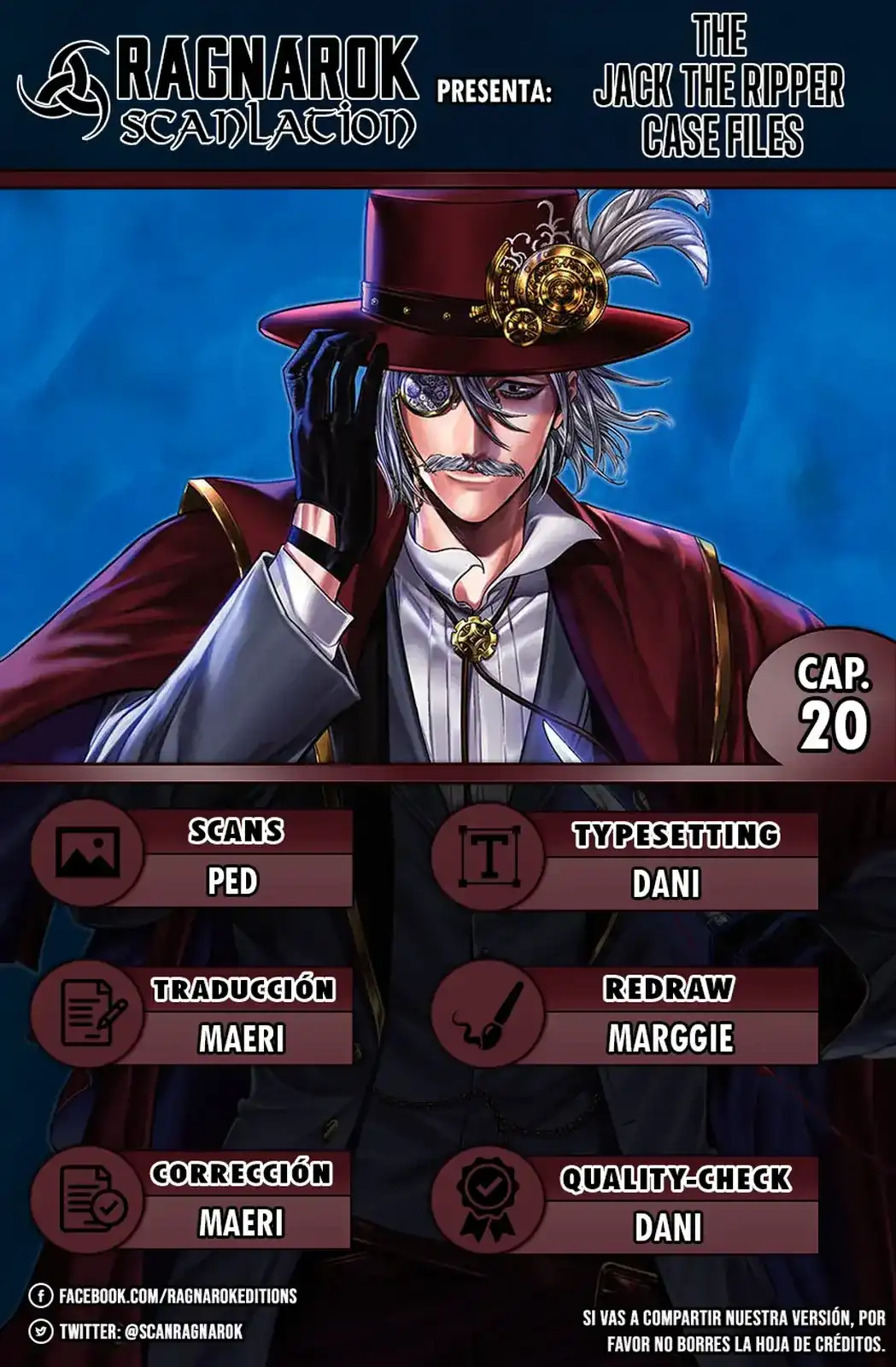 Página 1 — Shuumatsu no Valkyrie: The Jack the Ripper Case Files Capítulo 20