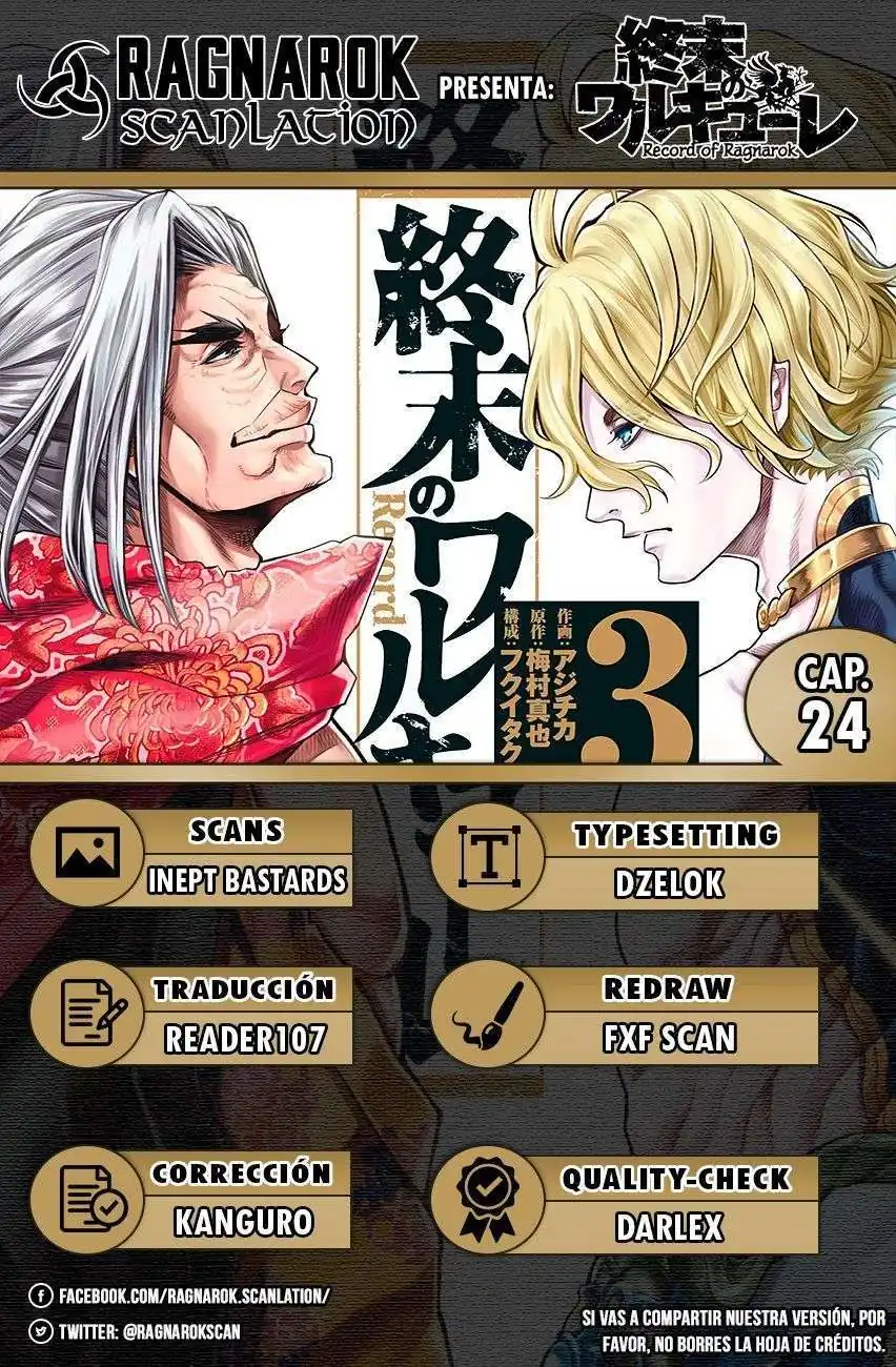 Página 1 — Shuumatsu no Walküre Capítulo 24