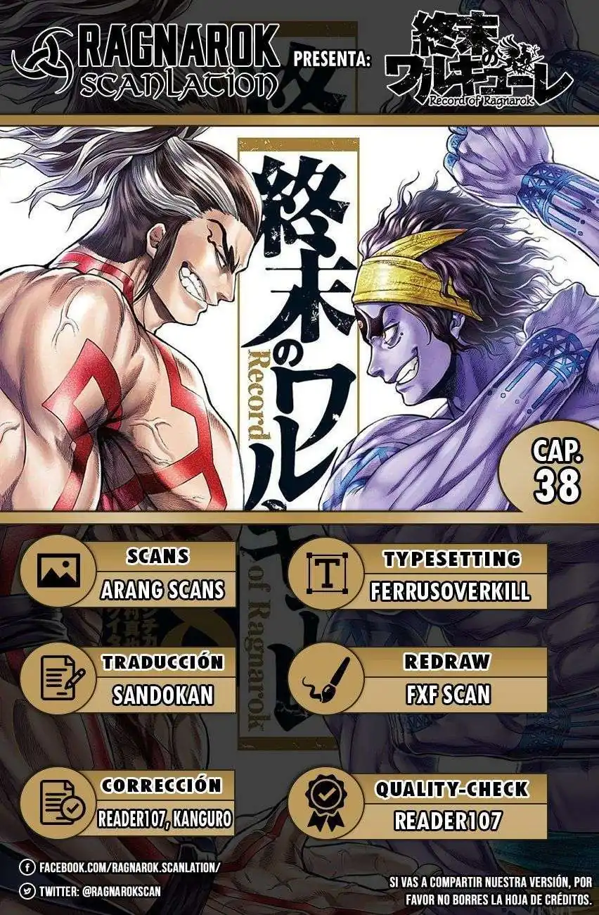 Página 1 — Shuumatsu no Walküre Capítulo 38