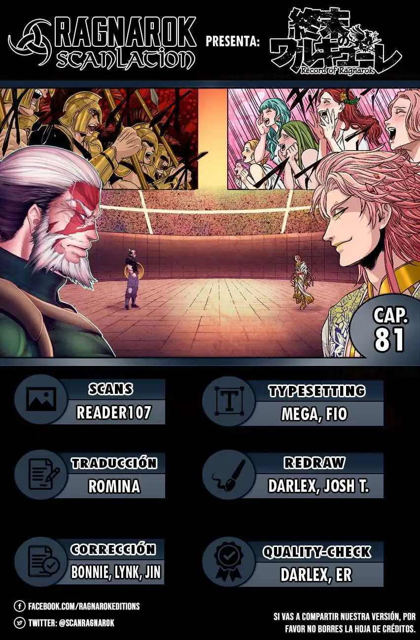 Página 1 — Shuumatsu no Walküre Capítulo 81