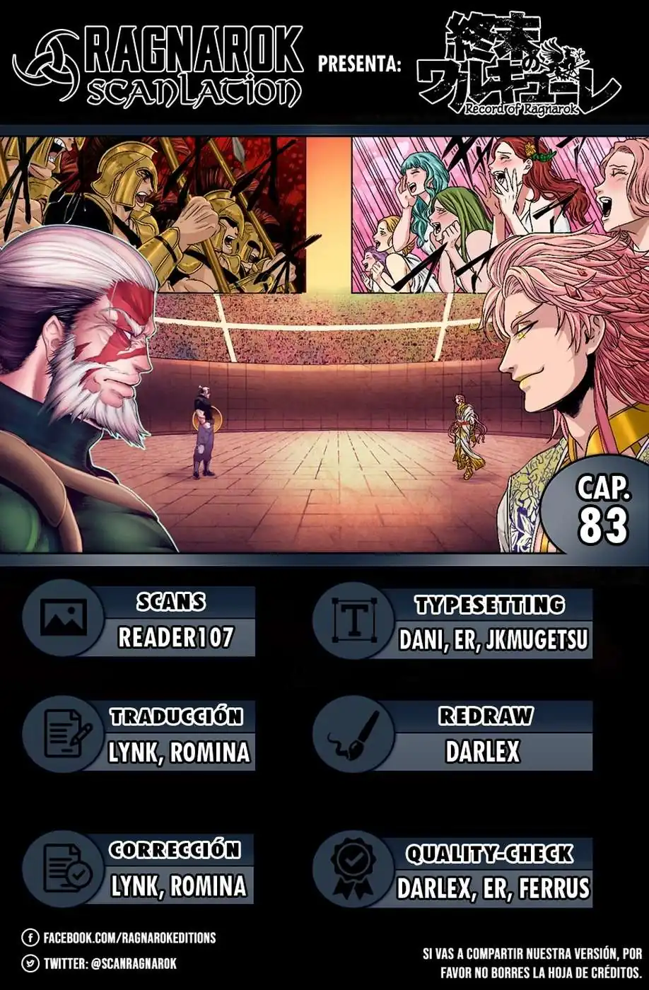 Página 1 — Shuumatsu no Walküre Capítulo 83