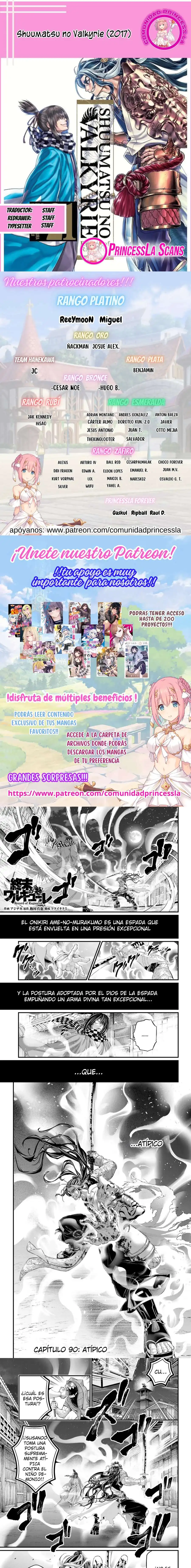 Página 1 — Shuumatsu no Walküre Capítulo 90