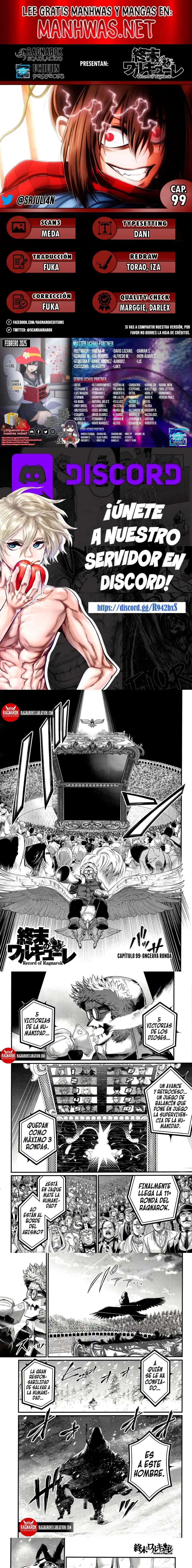 Página 1 — Shuumatsu no Walküre Capítulo 99