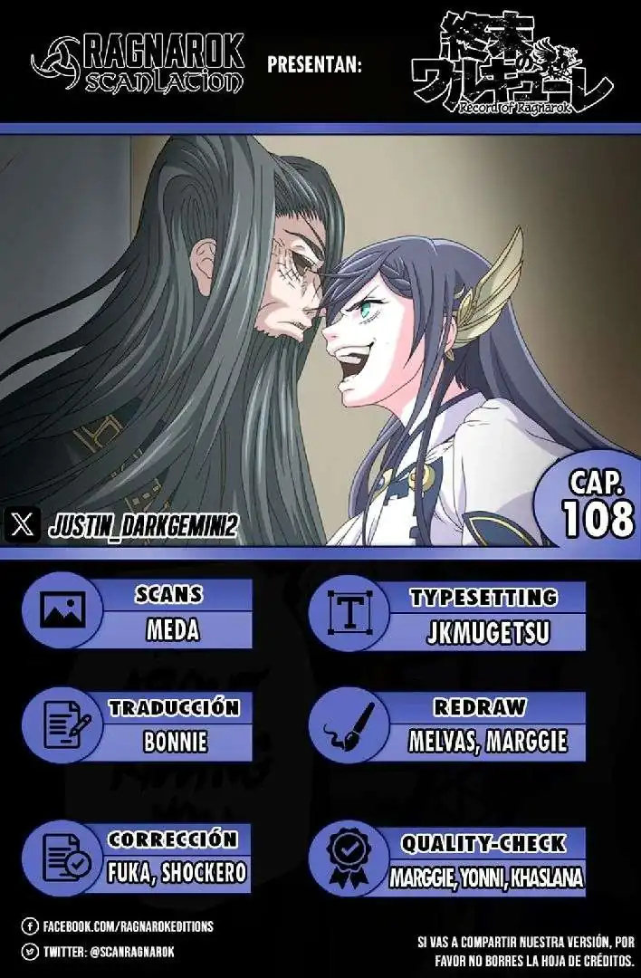 Página 1 — Shuumatsu no Walküre Capítulo 108