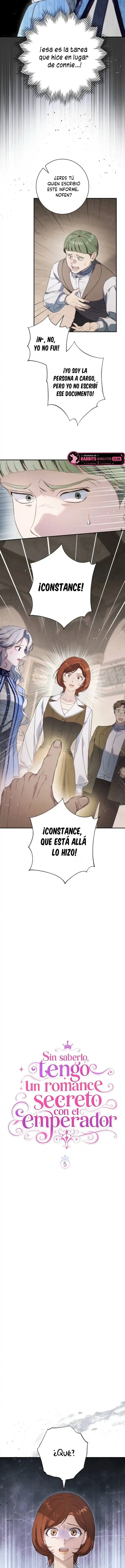Página 5 — Sin saberlo, tengo un romance secreto con el emperador Capítulo 5