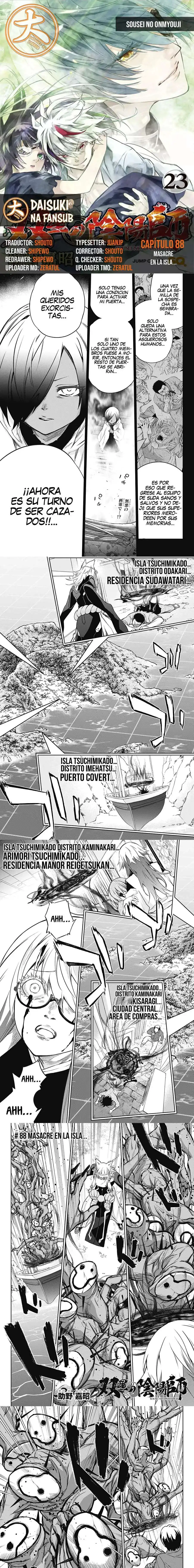 Página 1 — Sousei no Onmyouji Capítulo 88