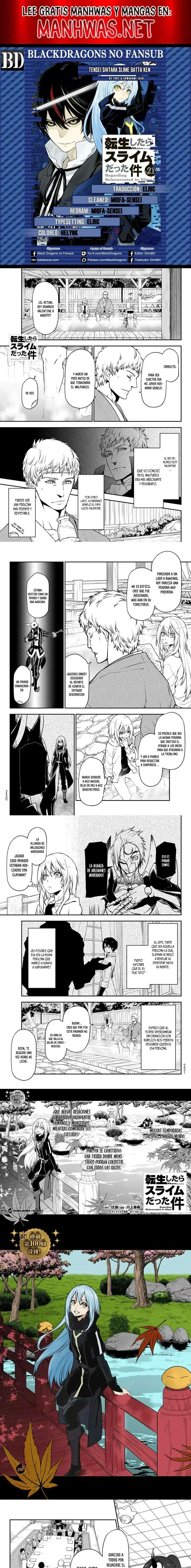 Página 1 — Tensei Shitara Slime Datta Ken Capítulo 100