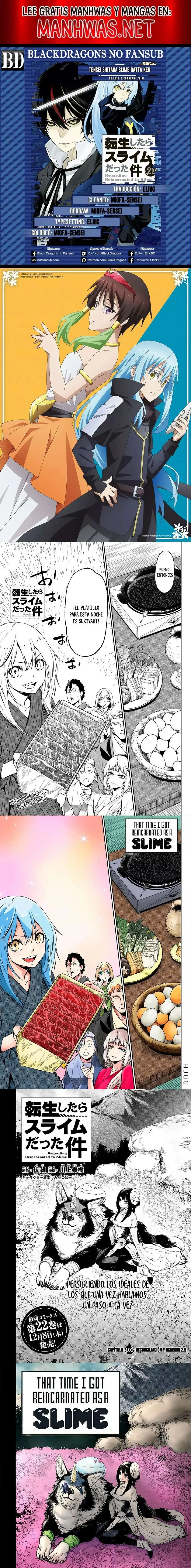 Página 1 — Tensei Shitara Slime Datta Ken Capítulo 101