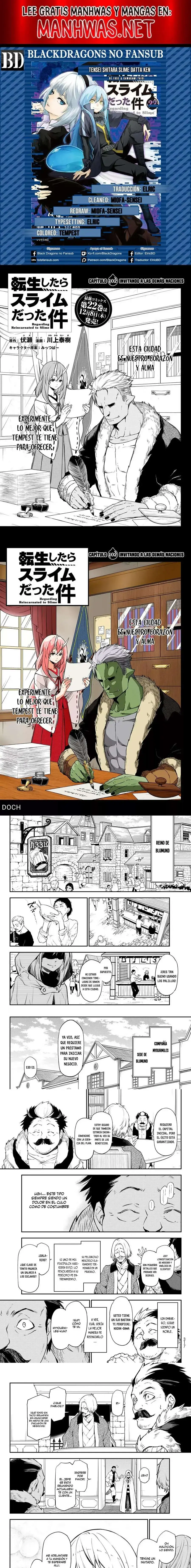 Página 1 — Tensei Shitara Slime Datta Ken Capítulo 102