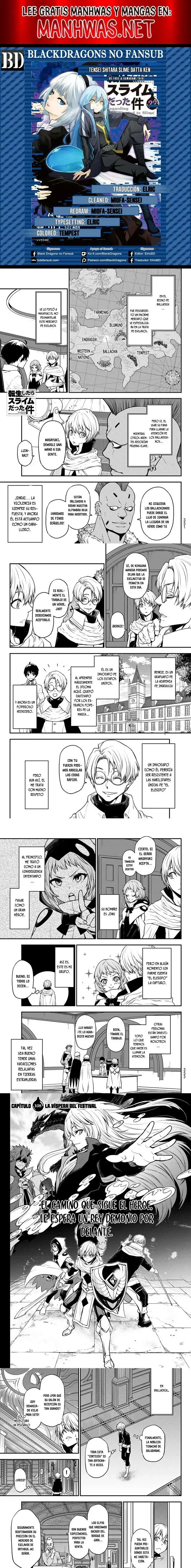 Página 1 — Tensei Shitara Slime Datta Ken Capítulo 108
