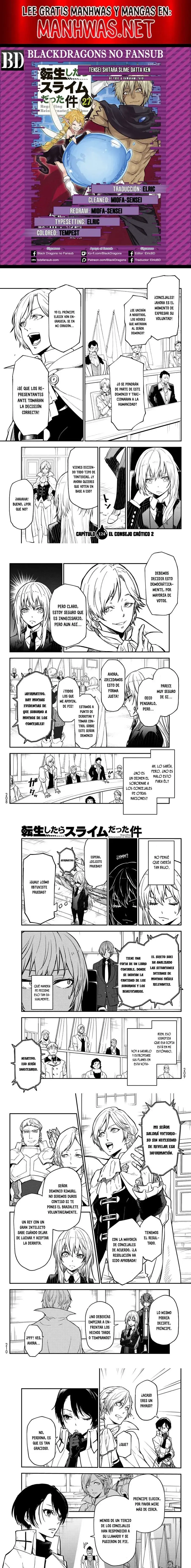 Página 1 — Tensei Shitara Slime Datta Ken Capítulo 124