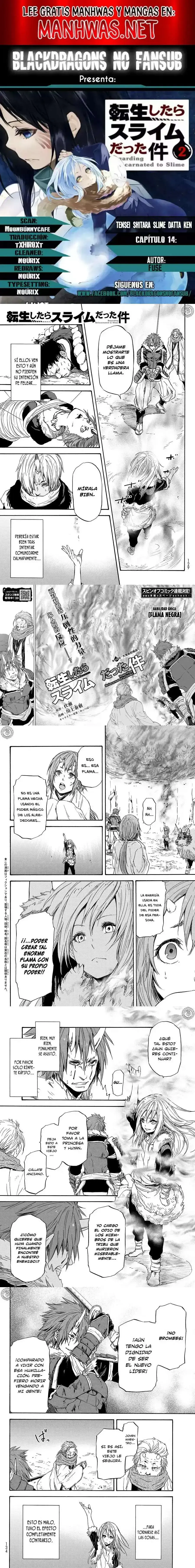 Página 1 — Tensei Shitara Slime Datta Ken Capítulo 14