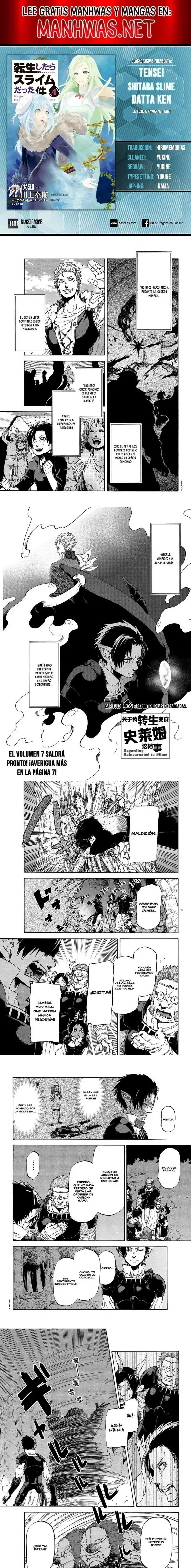 Página 1 — Tensei Shitara Slime Datta Ken Capítulo 36