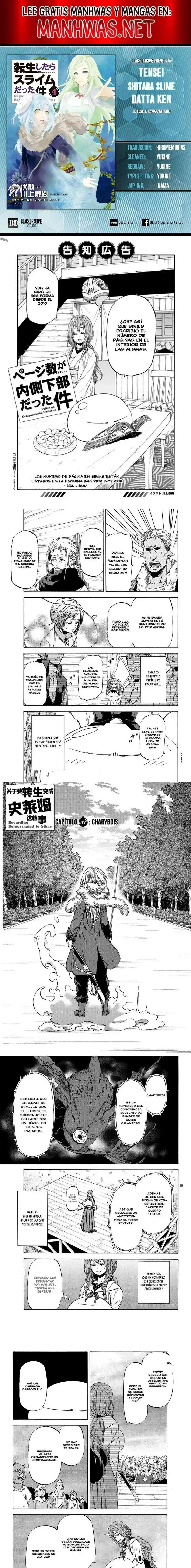 Página 1 — Tensei Shitara Slime Datta Ken Capítulo 37