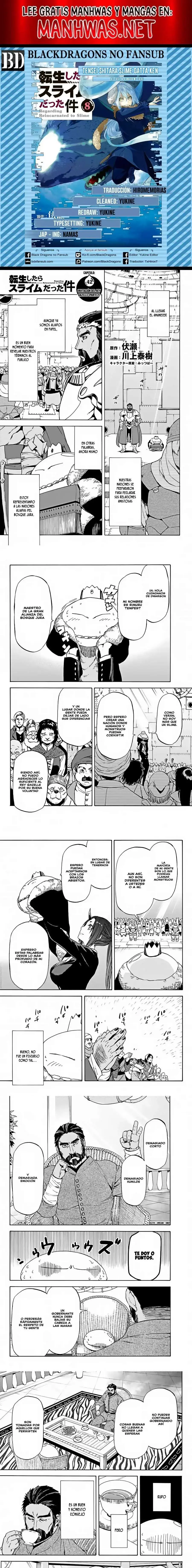 Página 1 — Tensei Shitara Slime Datta Ken Capítulo 42