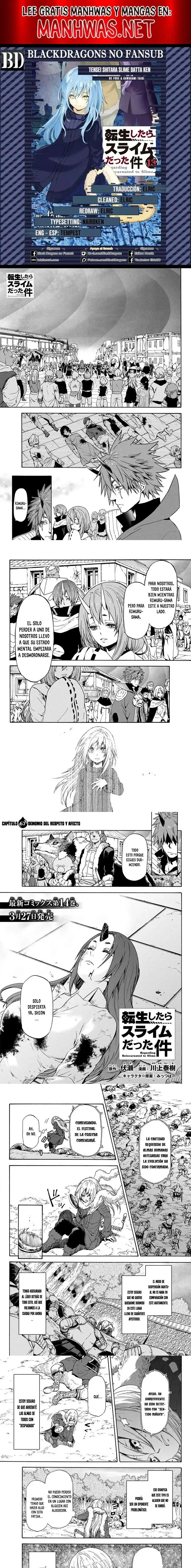 Página 1 — Tensei Shitara Slime Datta Ken Capítulo 67