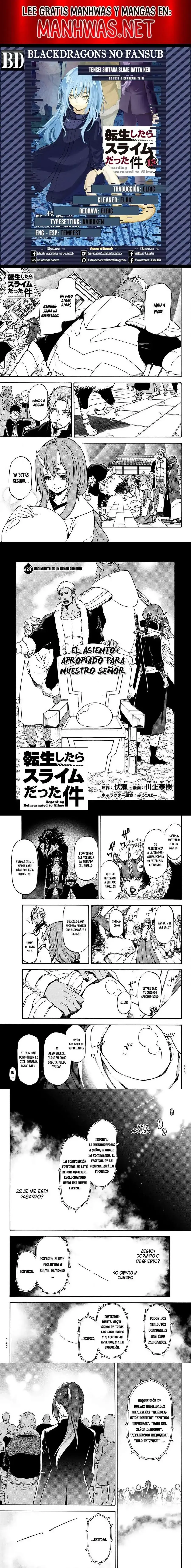 Página 1 — Tensei Shitara Slime Datta Ken Capítulo 68