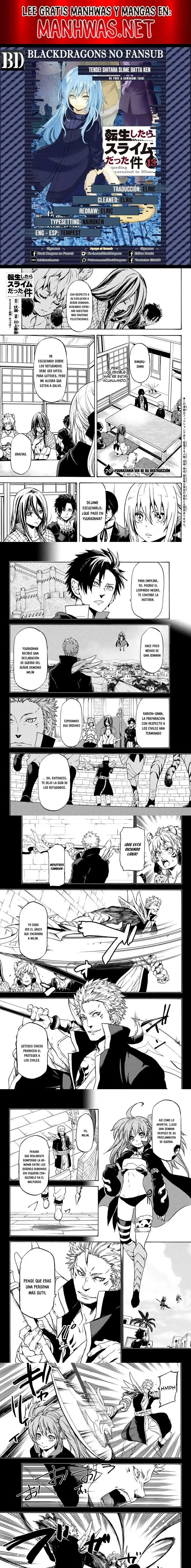 Página 1 — Tensei Shitara Slime Datta Ken Capítulo 70