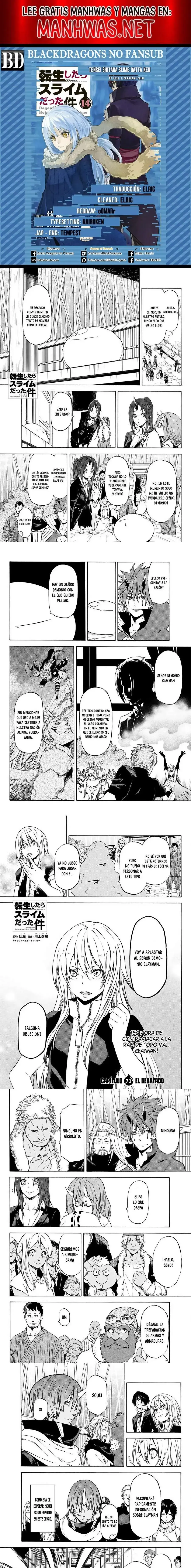 Página 1 — Tensei Shitara Slime Datta Ken Capítulo 71