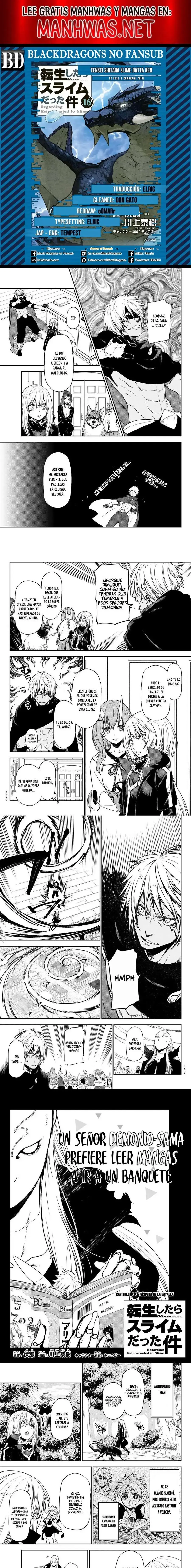 Página 1 — Tensei Shitara Slime Datta Ken Capítulo 77