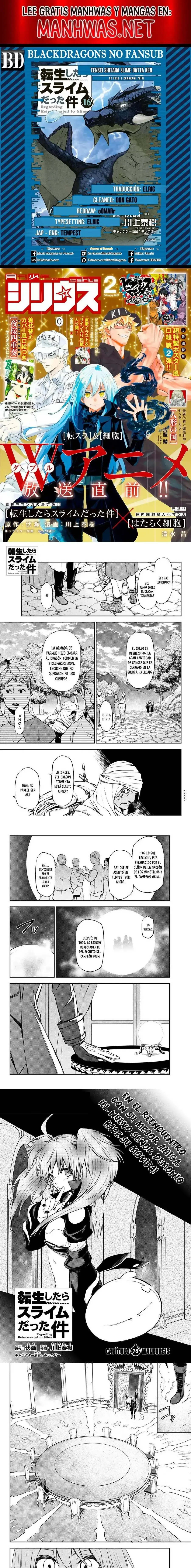 Página 1 — Tensei Shitara Slime Datta Ken Capítulo 78