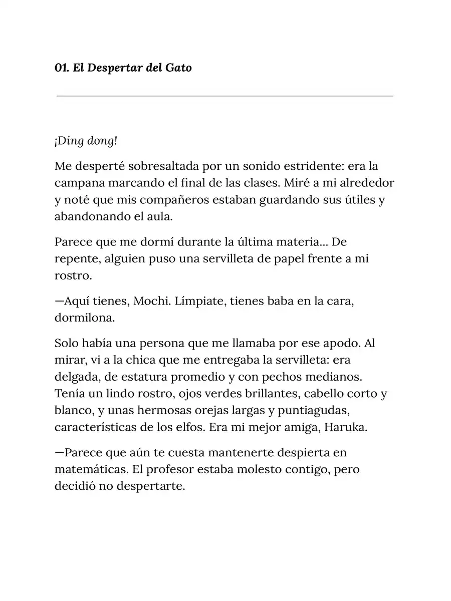 Página 1 — Capítulo 1 de The Cat’s Curse