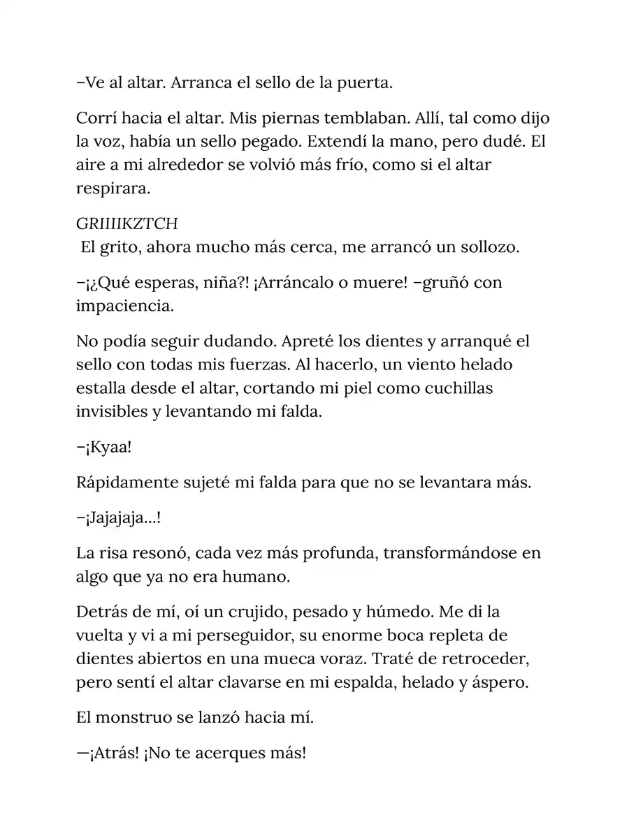 Página 8 — Capítulo 1 de The Cat’s Curse