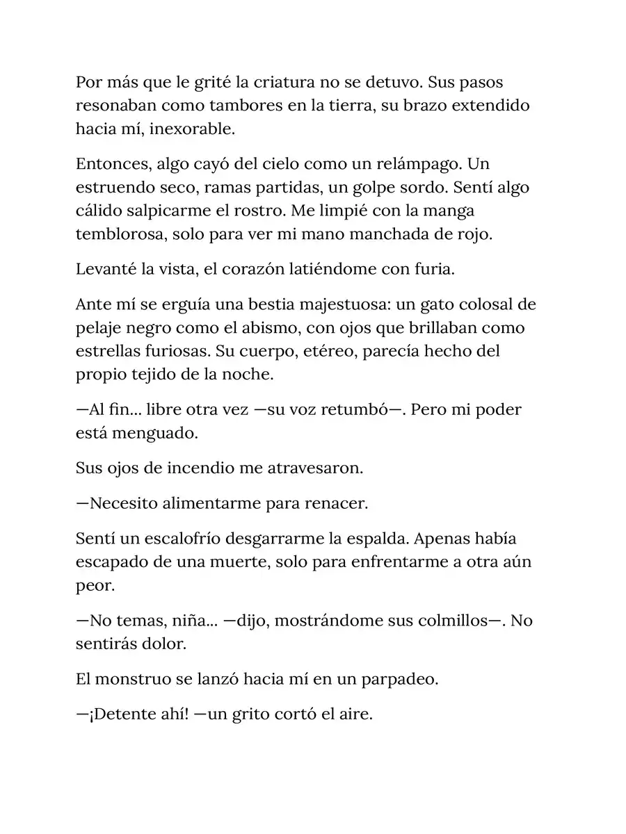 Página 9 — Capítulo 1 de The Cat’s Curse