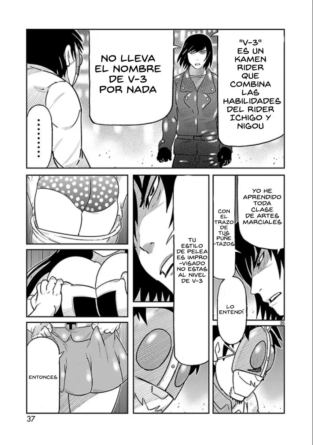Página 35 — Toujima Tanzaburou wa Kamen Rider ni Naritai Capítulo 5
