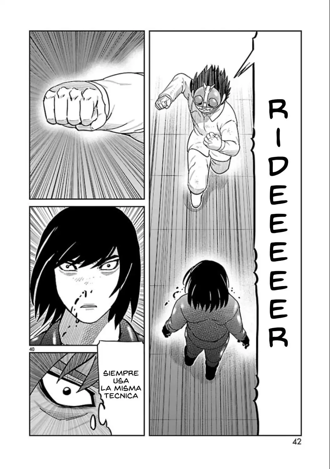 Página 40 — Toujima Tanzaburou wa Kamen Rider ni Naritai Capítulo 5