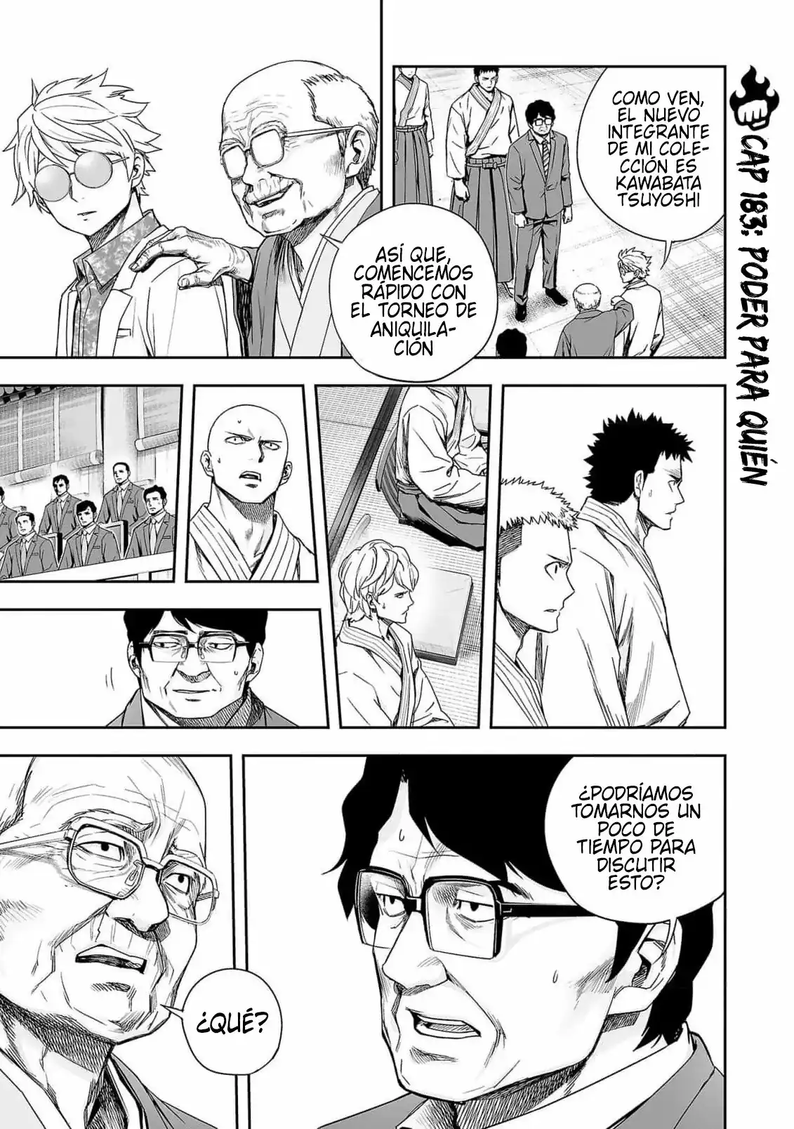 Página 1 — Capítulo 183 de Tsuyoshi: Daremo Katenai, Aitsu ni wa