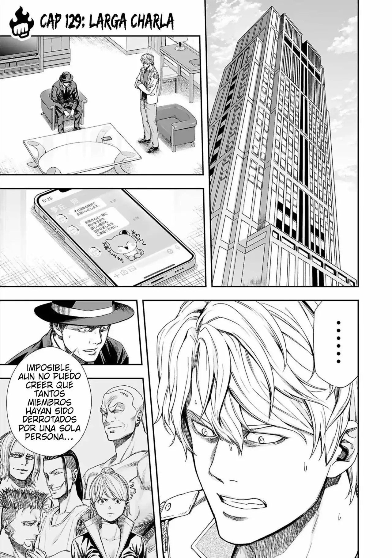Página 1 — Capítulo 129 de Tsuyoshi: Daremo Katenai, Aitsu ni wa