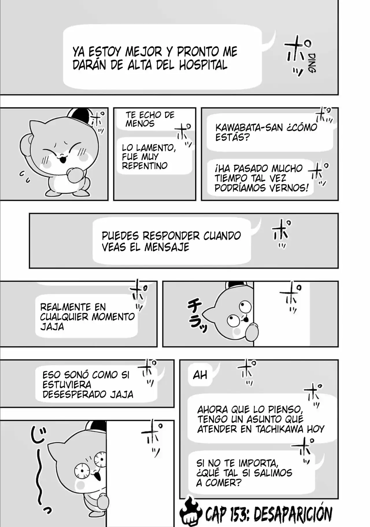 Página 1 — Capítulo 153 de Tsuyoshi: Daremo Katenai, Aitsu ni wa